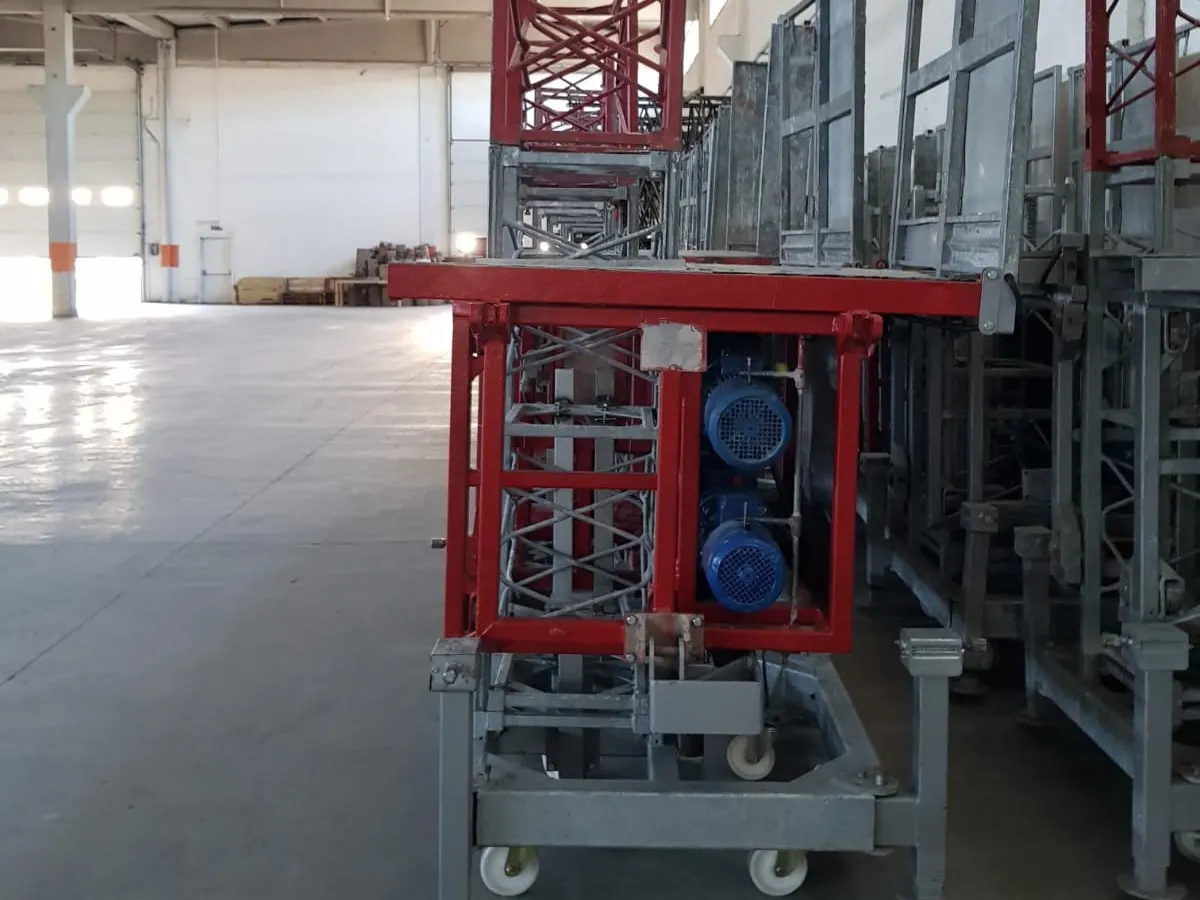 Drive groups and deck sections ready for dispatch in the depot